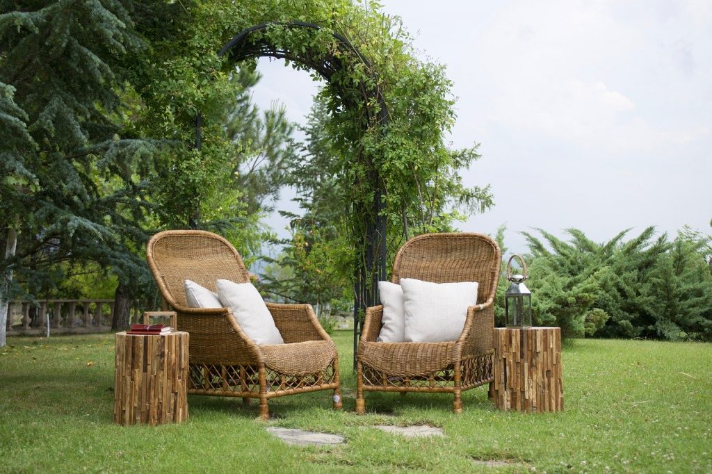 chair, grass, decoration